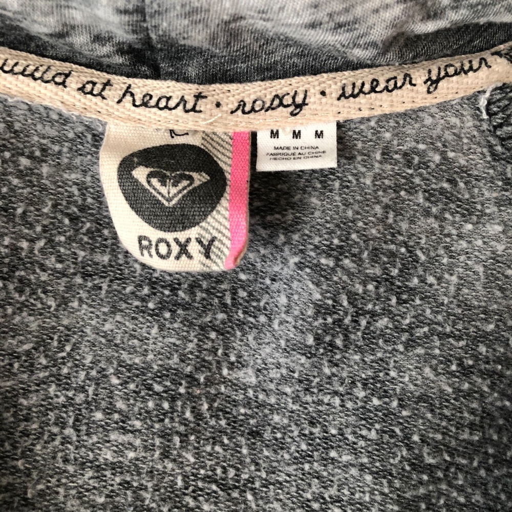 Roxy Heather Grey Hoodie M - Picture 3 of 3